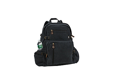 Image of Rothco Jumbo Vintage Canvas Backpack, Black, 9262-Black