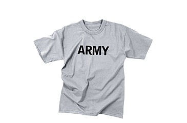 Image of Rothco Kids Army Physical Training T-Shirt, Grey, Extra Small, 66080-Grey-XS