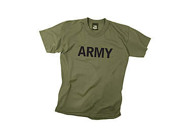 Image of Rothco Kids Army Physical Training T-Shirt, Olive Drab, Extra Small, 66136-OliveDrab-XS