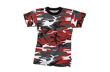 Image of Rothco Kids Camo T-Shirts, Red Camo, Small, 66700-RedCamo-S