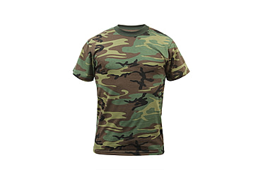 Image of Rothco Kids Camo T-Shirts, Woodland Camo, Extra Small, 6703-WoodlandCamo-XS