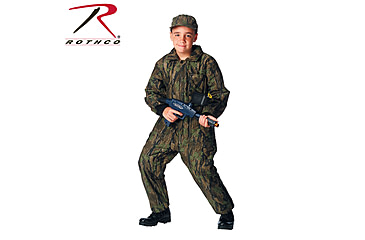 Image of Rothco Insulated Coverall - Kid's, Extra Small, Smokey Branch Camo, 7031-SmokeyBranchCamo-XS