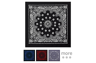 Image of Rothco Large Trainmen Bandanas 27 Inch, Black, Black/Blue, Black/Red, Grey, Khaki, Light Blue