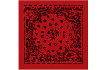 Image of Rothco Large Trainmen Bandanas 27 Inch, Red/Black, 4349-RedBlack