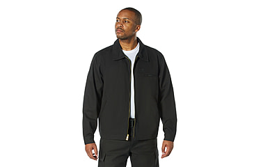 Image of Rothco Lightweight Canvas Work Jacket - Mens, Black, Small, 92530-Black-S