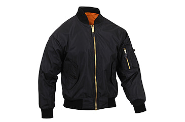 Image of Rothco Lightweight MA-1 Flight Jacket, Black, 2XS, 6320-Black-XXS