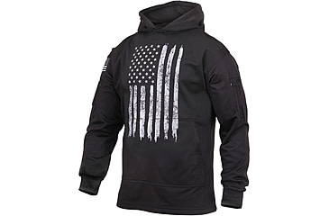 Image of Rothco U.S. Flag Concealed Carry Hoodie - Men's, Black, 4XL, 3169-Black-4XL