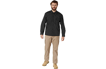 Image of Rothco Lightweight Tactical Shirt - Mens, Black, Small, 10725-Black-S