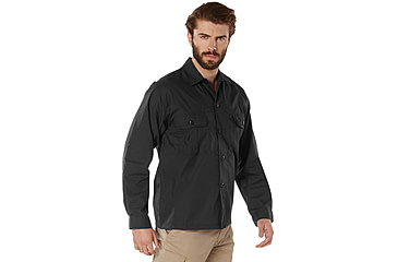 Image of Rothco Lightweight Tactical Shirt - Mens, Black, Small, 10725-Black-S