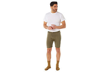 Image of Rothco Long Length Moisture Wicking Performance Boxer Shorts, Coyote Brown, Small, 613902037809