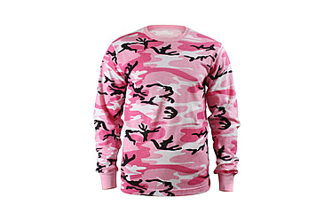 Image of Rothco Long Sleeve Camo T-Shirt, Pink Camo, M, 8497-PinkCamo-M