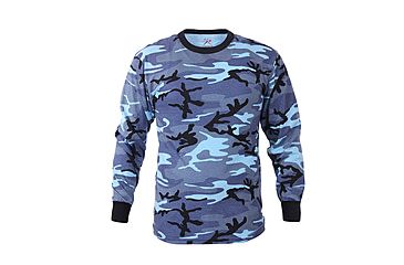 Image of Rothco Long Sleeve Camo T-Shirt, Sky Blue Camo, L, 67770-SkyBlueCamo-L