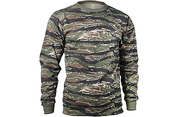 Image of Rothco Long Sleeve Camo T-Shirt, Tiger Stripe Camo, L, 66787-TigerStripeCamo-L