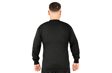 Image of Rothco Long Sleeve Henley T-Shirt - Mens, Black, Medium, 21020-Black-M