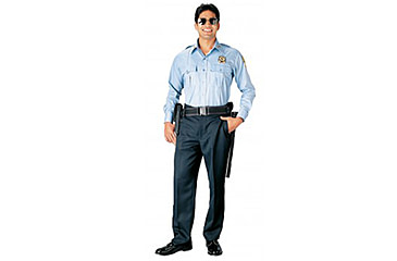 Image of Rothco Long Sleeve Uniform Shirt, Light Blue, Small, 30010-LightBlue-S
