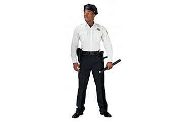 Image of Rothco Long Sleeve Uniform Shirt, White, Small, 30000-White-S