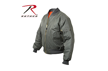 Image of Rothco MA-1 Flight Jacket, Black, Small, 7324-Black-S