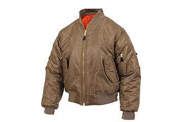 Image of Rothco MA-1 Flight Jacket, Coyote Brown, Small, 7544-CoyoteBrown-S