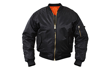 Image of Rothco MA-1 Flight Jacket, Black, Small, 7324-Black-S