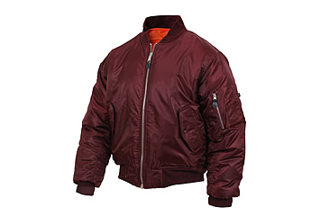 Image of Rothco MA-1 Flight Jacket, Maroon, Small, 7327-Maroon-S