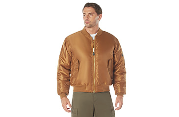 Image of Rothco MA-1 Flight Jacket - Mens, Work Brown, Small, 77555-WorkBrown-S