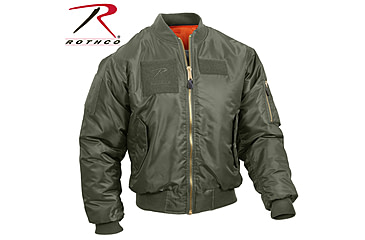 Image of Rothco MA-1 Flight Jacket with Patches, Sage Green, 4XL, 72420-SageGreen-4XL