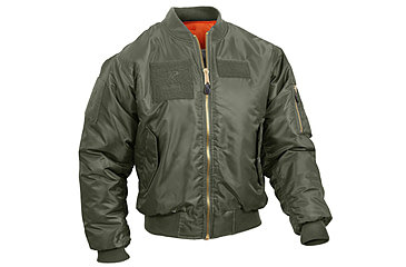 Image of Rothco MA-1 Flight Jacket with Patches, Sage Green, 4XL, 72420-SageGreen-4XL
