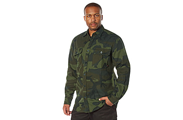 Image of Rothco Midnight Camo Flannel Shirt - Mens, Midnight Woodland Camo, Small, 47315-MidnightWoodlandCamo-S
