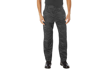 Image of Rothco Midnight Camo Tactical BDU Pants, S 27in-31in Waist, Midnight Black Camo, 12012-MidnightBlackCamo-S27-31Waist