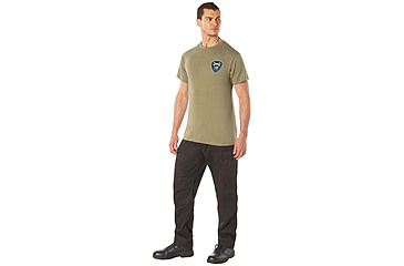 Image of Rothco Military Grade Workwear Bottle Cap T-Shirt, Coyote Brown, S, 11365-CoyoteBrown-S