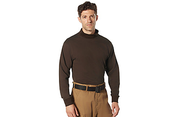 Image of Rothco Mock Turtleneck - Mens, Dark Brown, Extra Large, 34065-DarkBrown-XL