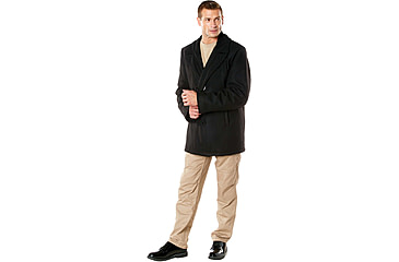 Image of Rothco Naval Heritage Pea Coat - Mens, Black, Small, 71020-Black-S