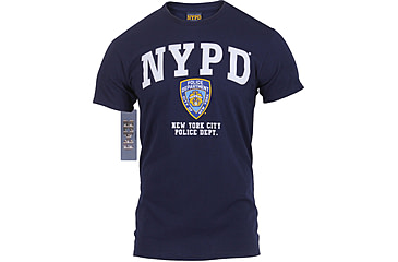 Image of Rothco Officially Licensed NYPD T-shirt, Mens, Navy Blue, Extra Large, 6638-388