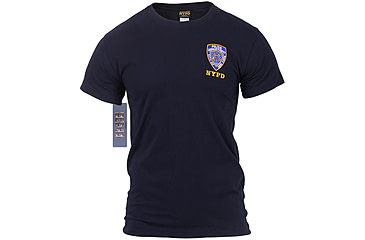 Image of Rothco Officially Licensed NYPD Emblem T-shirt, Mens, Navy Blue, Medium, 6656-613