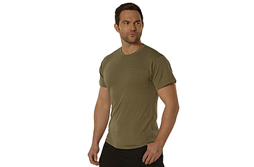 Image of Rothco Pocket Moisture Wicking Poly T-Shirt - Mens, AR670-1CoyoteBrown, Medium, 56910-AR670-1CoyoteBrown-MoistureWicking-M