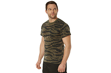 Image of Rothco Pocket Moisture Wicking Poly T-Shirt - Mens, Tiger Stripe Camo, Extra Large, 56960-TigerStripeCamo-MoistureWicking-XL