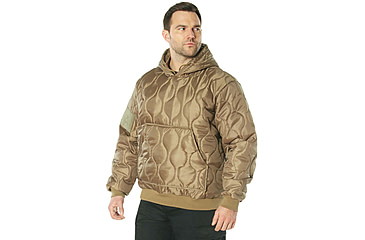 Image of Rothco Quilted Woobie Hooded Sweatshirt - Mens, Coyote Brown, Small, 10494-CoyoteBrown-S