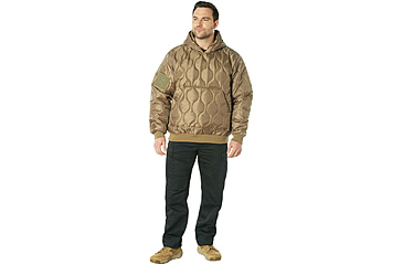 Image of Rothco Quilted Woobie Hooded Sweatshirt - Mens, Coyote Brown, Small, 10494-CoyoteBrown-S