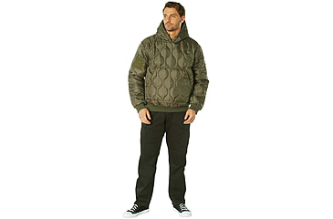 Image of Rothco Quilted Woobie Hooded Sweatshirt - Mens, Olive Drab, Small, 10498-OliveDrab-S
