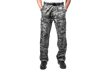 Image of Rothco Relaxed Fit Zipper Fly BDU Pants, Black Camo, Extra Small, 23-27in Waist, 29410-BlackCamo-XS23-27Waist