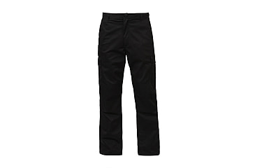 Image of Rothco Relaxed Fit Zipper Fly BDU Pants, Black, M, 2971-Black-M
