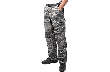 Image of Rothco Relaxed Fit Zipper Fly BDU Pants, Black Camo, Extra Large, 39-43 Waist, 29410-BlackCamo-XL39-43Waist