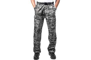 Image of Rothco Relaxed Fit Zipper Fly BDU Pants, Black Camo, Extra Large, 39-43 Waist, 29410-BlackCamo-XL39-43Waist