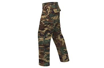 Image of Rothco Relaxed Fit Zipper Fly BDU Pants, Woodland Camo, Extra Large, 2941-WoodlandCamo-XL
