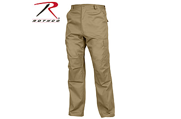 Image of Rothco Relaxed Fit Zipper Fly BDU Pants, Khaki, Extra Small, 2931-Khaki-XS