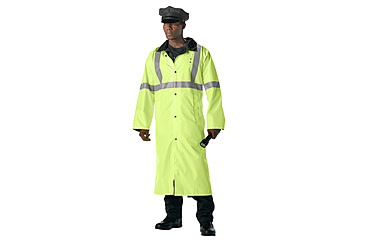 Image of Rothco Reversible Reflective Rain Parka, Safety Green, Small, 3900-SafetyGreen-S