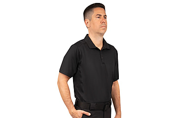 Image of Rothco Short Sleeve Tactical Performance Polo - Men's, Black, Small, 77310-Black-S