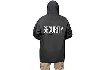 Image of Rothco Security Nylon Rain Jacket - Mens, Black, Small, 2560-S
