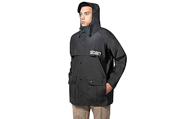 Image of Rothco Security Nylon Rain Jacket - Mens, Black, Small, 2560-S