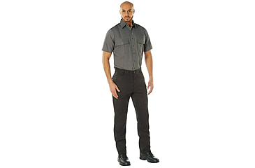 Image of Rothco Short Sleeve Uniform Shirt - Mens, Dark Grey, Medium, 30055-DarkGrey-M